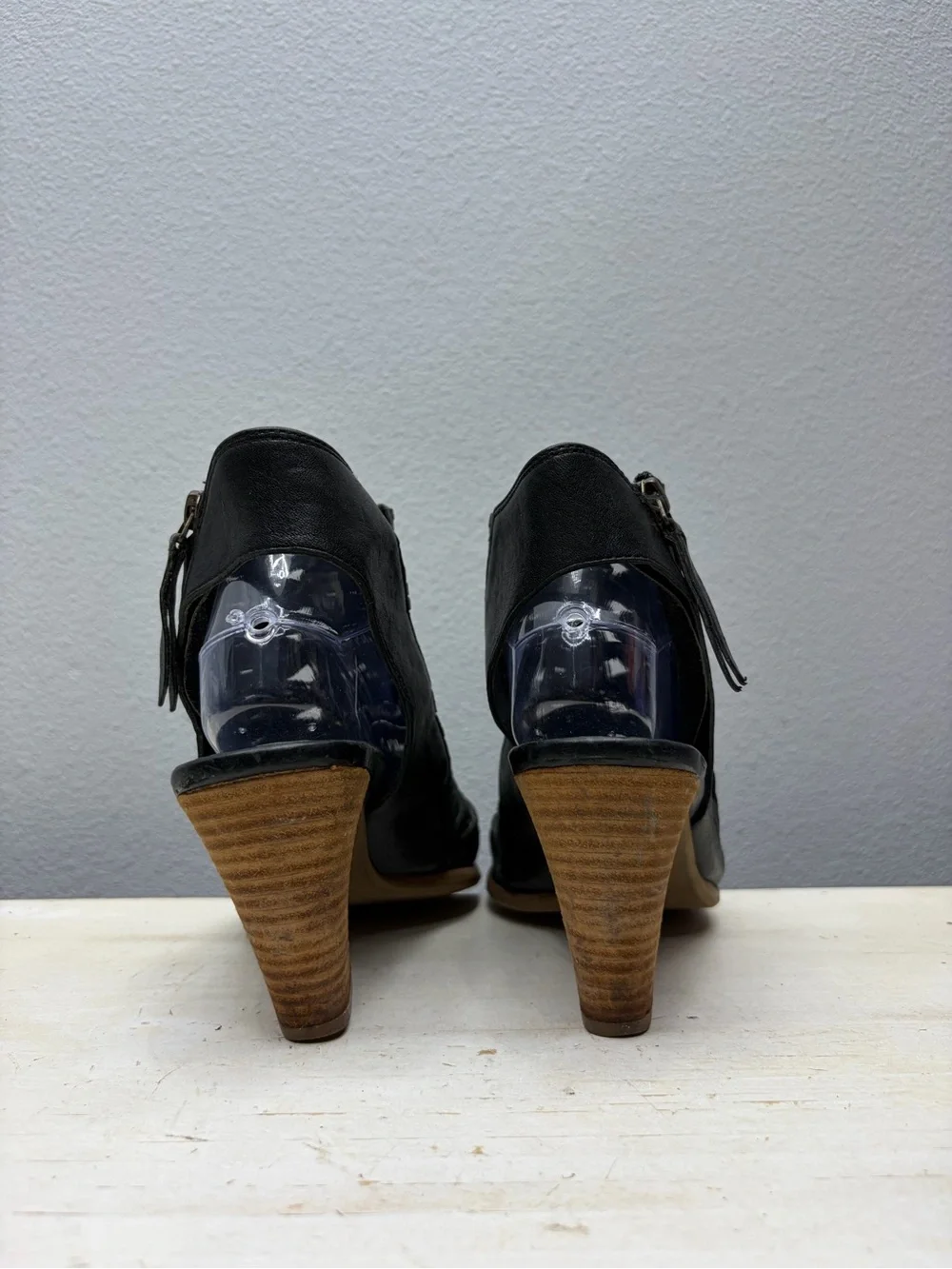 Paul Green Black Leather Miranda Heeled Sandals Size 6
